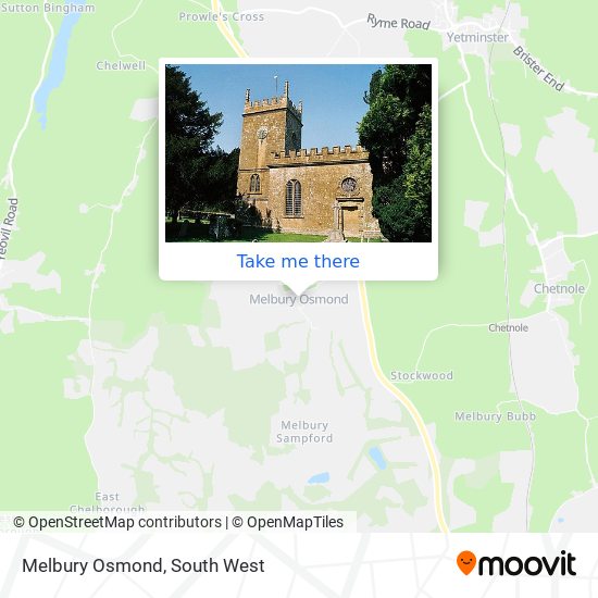 Melbury Osmond map