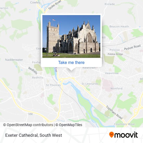 Exeter Cathedral map