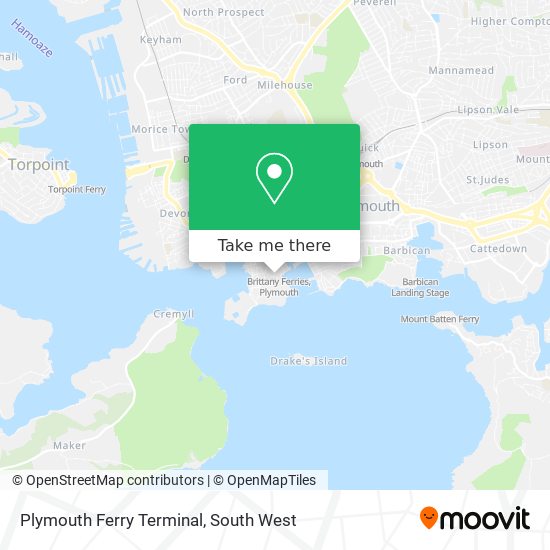 Plymouth Ferry Terminal map