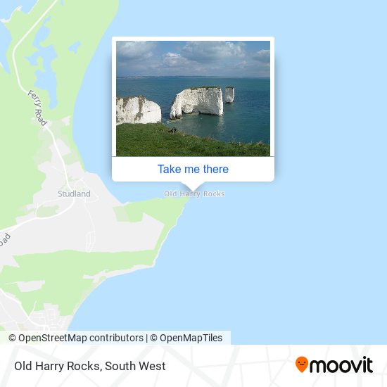 Old Harry Rocks map