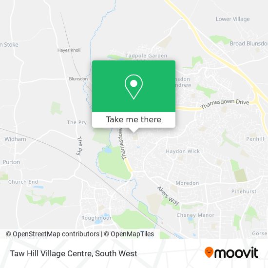 Taw Hill Village Centre map