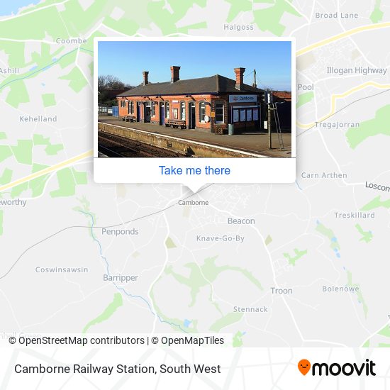 Camborne Railway Station map