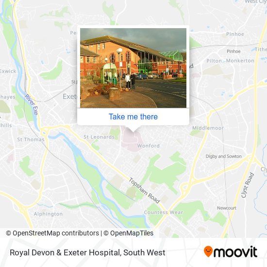 Royal Devon & Exeter Hospital map
