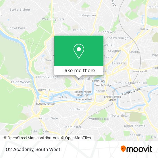 O2 Academy map