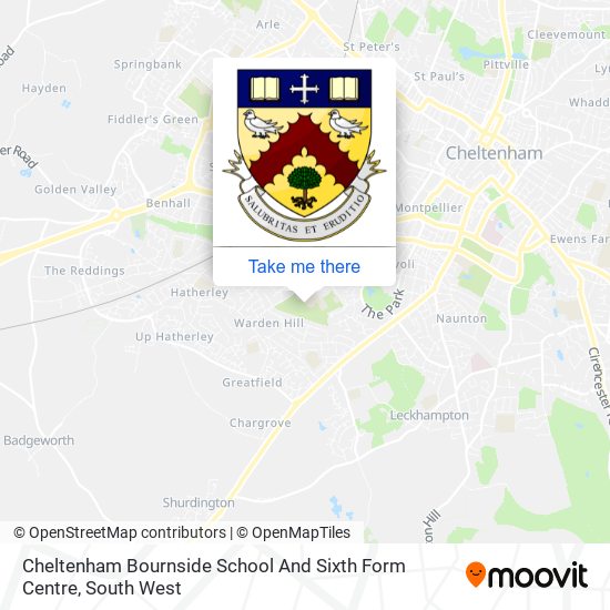 Cheltenham Bournside School And Sixth Form Centre map