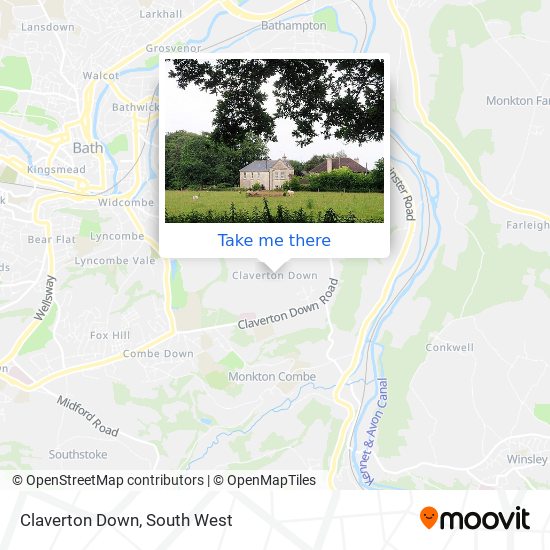 Claverton Down map