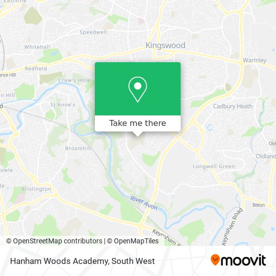 Hanham Woods Academy map