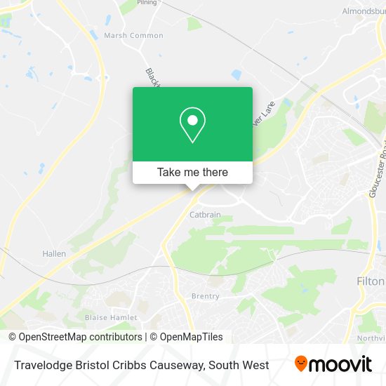 How to get to Travelodge Bristol Cribbs Causeway in South