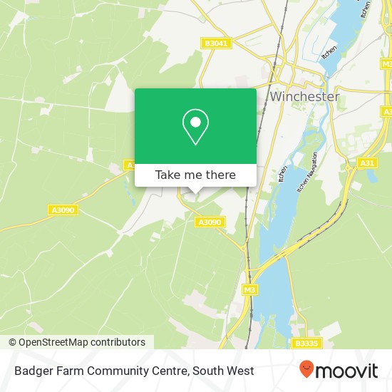 Badger Farm Community Centre map