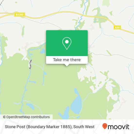 Stone Post (Boundary Marker 1885) map