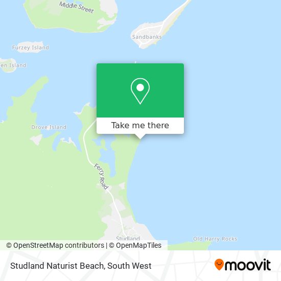 Studland Naturist Beach map