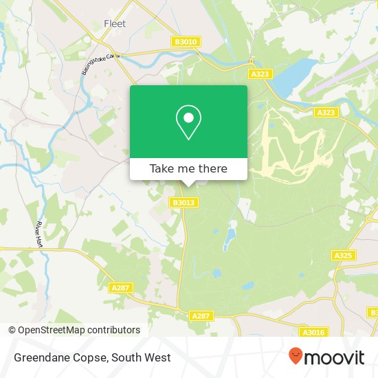 Greendane Copse map