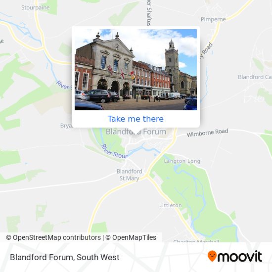 Blandford Forum map