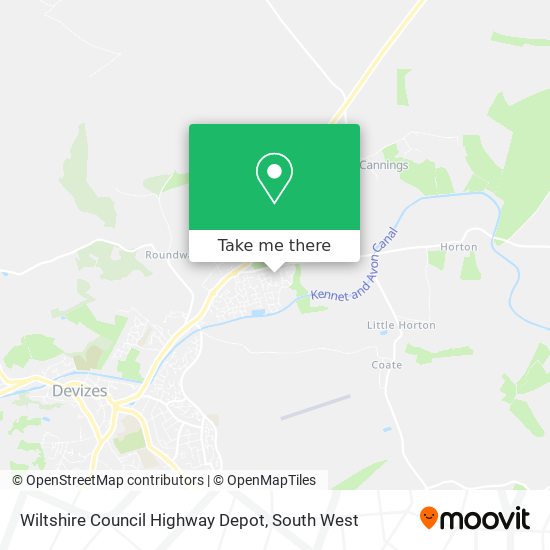 Wiltshire Council Highway Depot map