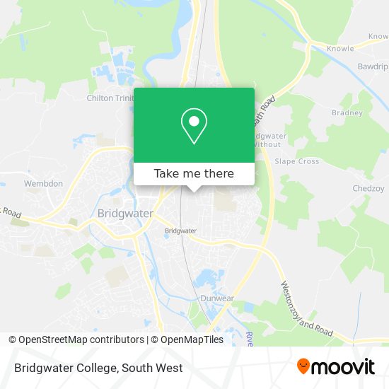 Bridgwater College map
