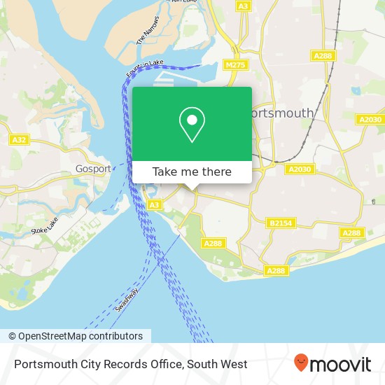 Portsmouth City Records Office map