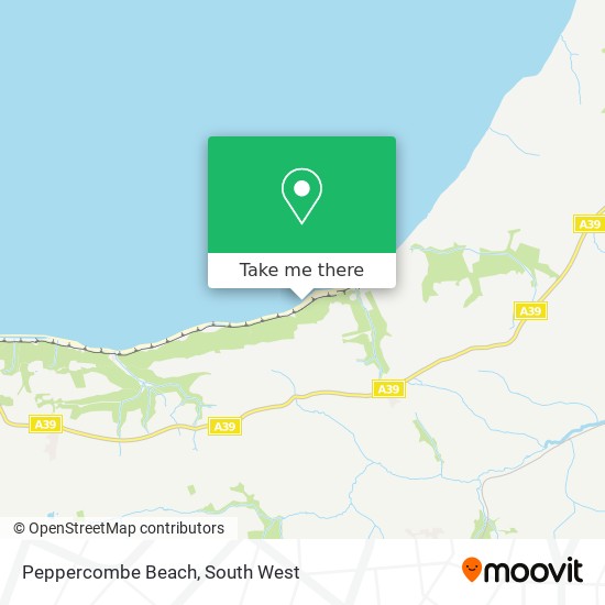 Peppercombe Beach map