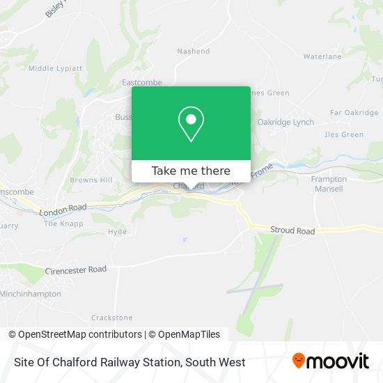 Site Of Chalford Railway Station map