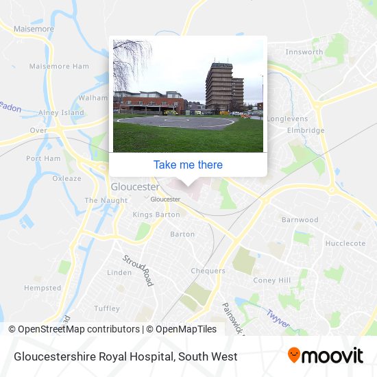 Gloucestershire Royal Hospital map