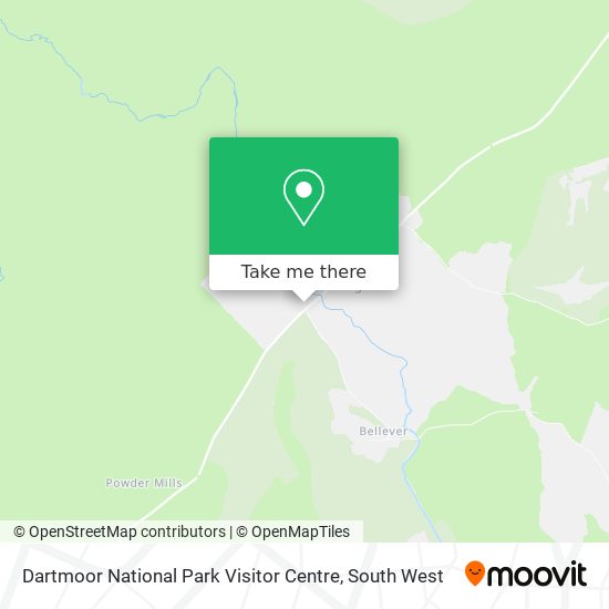 Dartmoor National Park Visitor Centre map