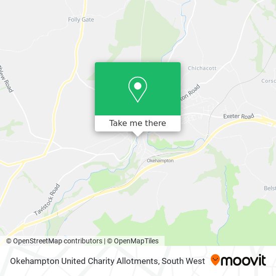 Okehampton United Charity Allotments map