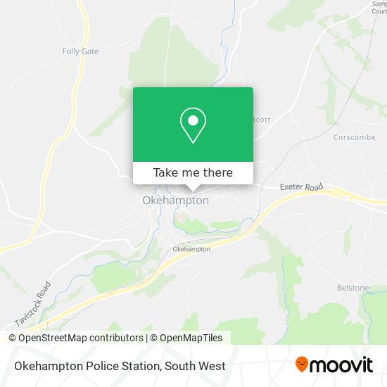 Okehampton Police Station map