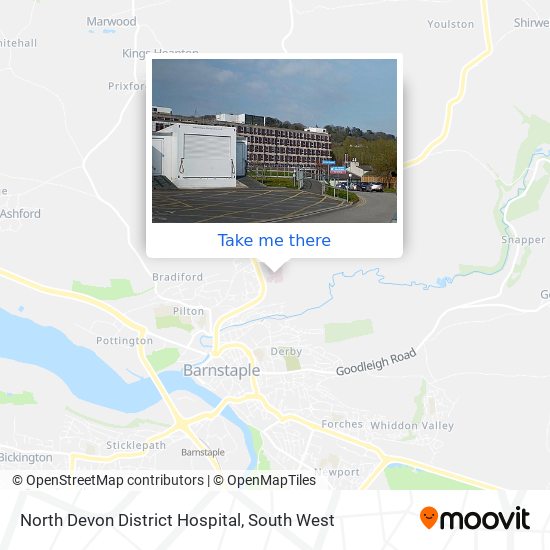 North Devon District Hospital map