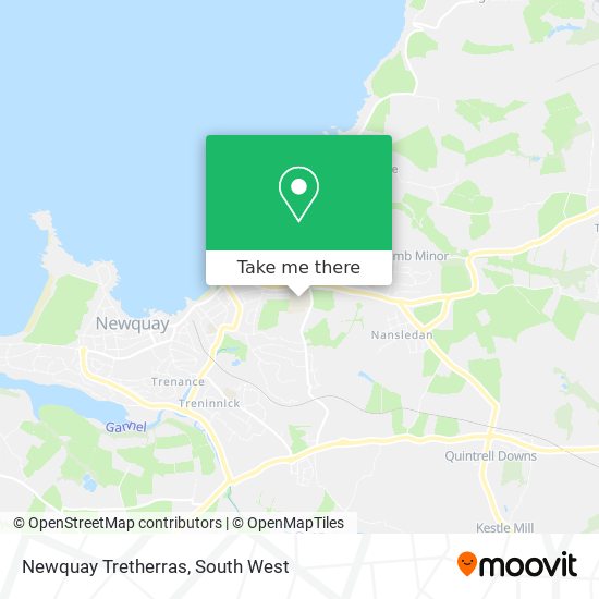 Newquay Tretherras map