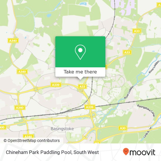 Chineham Park Paddling Pool map