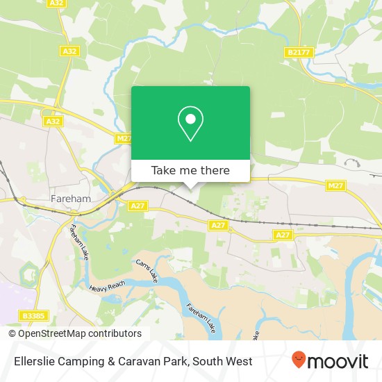 Ellerslie Camping & Caravan Park map