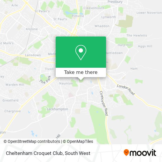 Cheltenham Croquet Club map