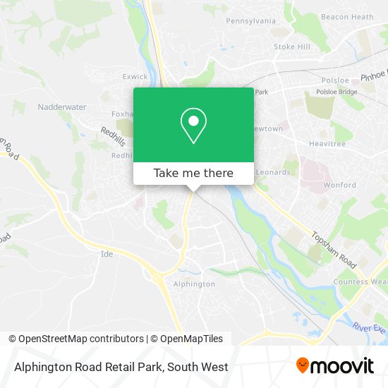 Alphington Road Retail Park map