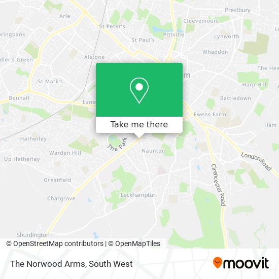 The Norwood Arms map