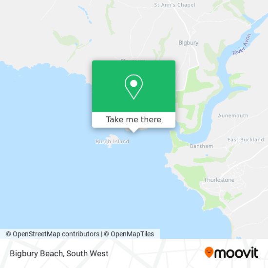 Bigbury Beach map