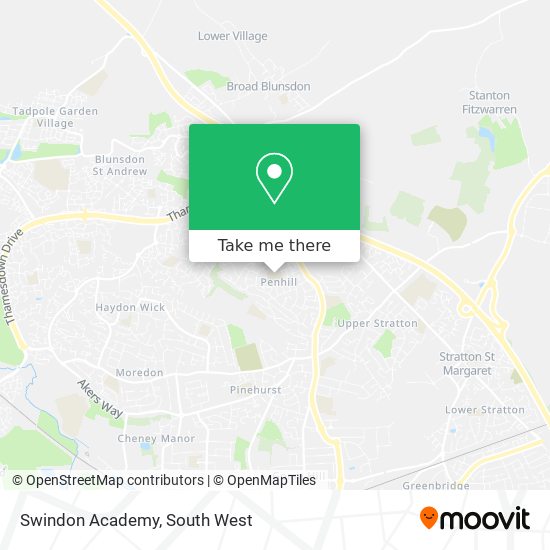 Swindon Academy map