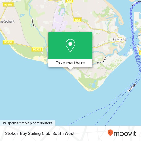 Stokes Bay Sailing Club map