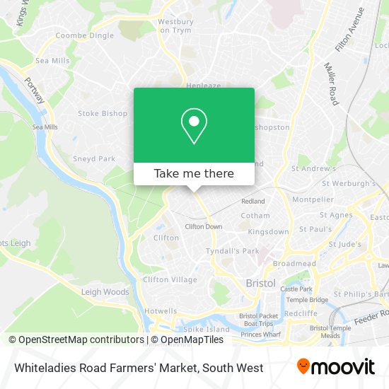 Whiteladies Road Farmers' Market map