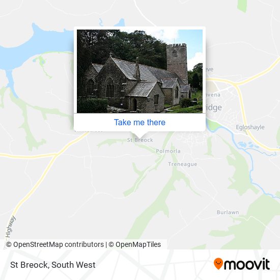 St Breock map