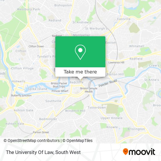 The University Of Law map