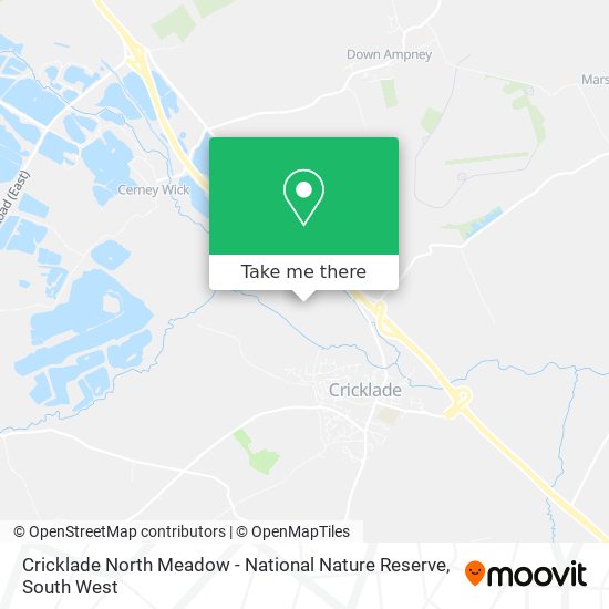 Cricklade North Meadow - National Nature Reserve map