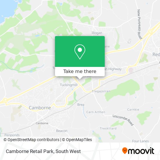 Camborne Retail Park map