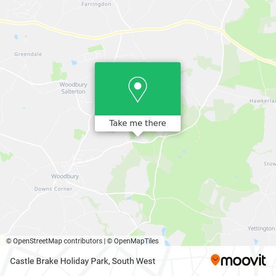Castle Brake Holiday Park map