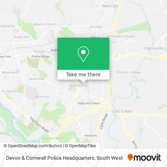 Devon & Cornwall Police Headquarters map
