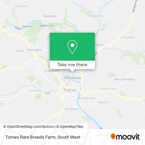 Totnes Rare Breeds Farm map