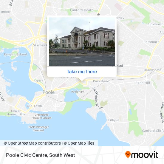 Poole Civic Centre map