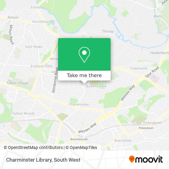 Charminster Library map