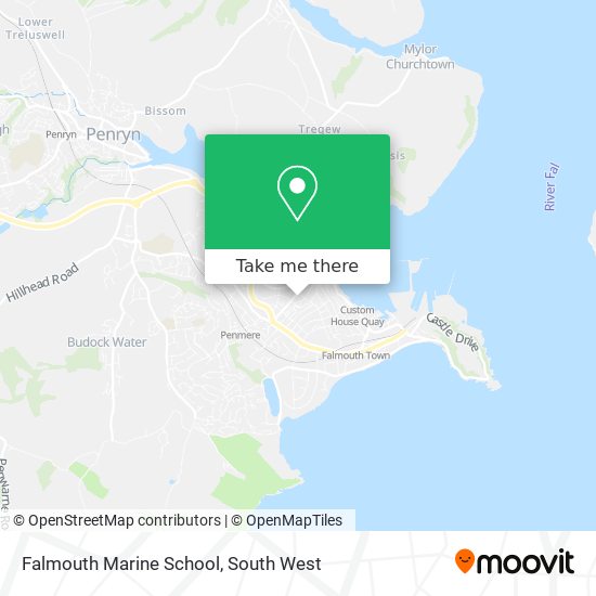 Falmouth Marine School map