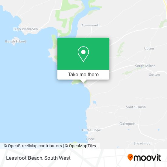 Leasfoot Beach map