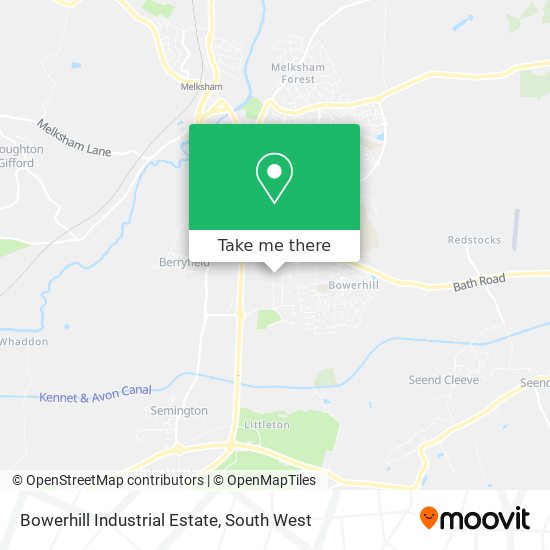 Bowerhill Industrial Estate map