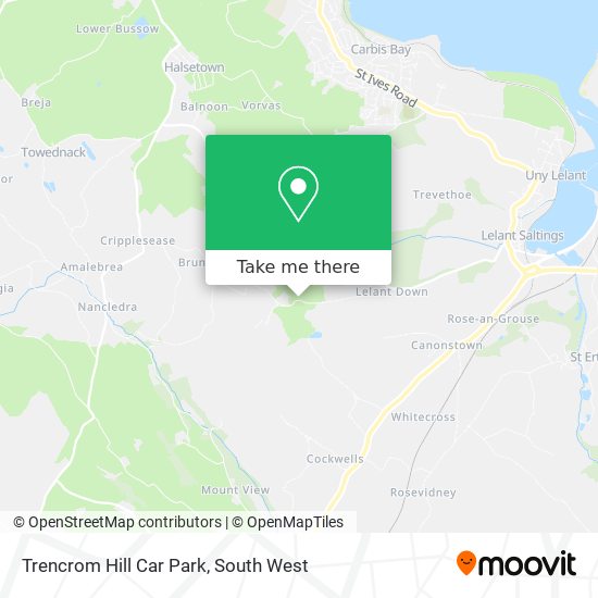 Trencrom Hill Car Park map